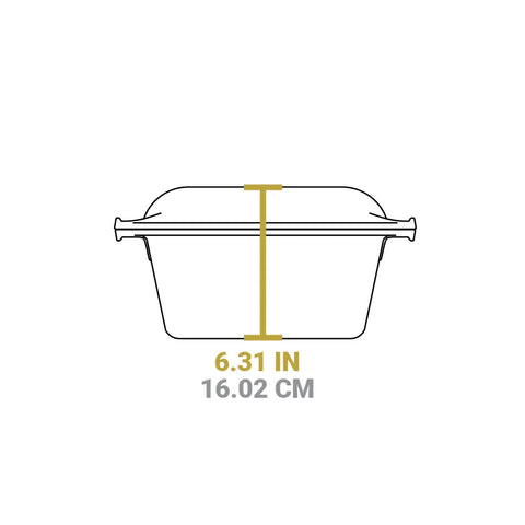 5 Quart Cast Iron Double Dutch Oven