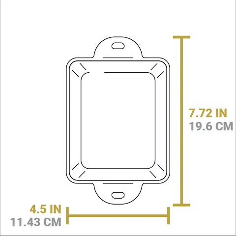 Heat-Treated Rectangular Cast Iron Mini Server